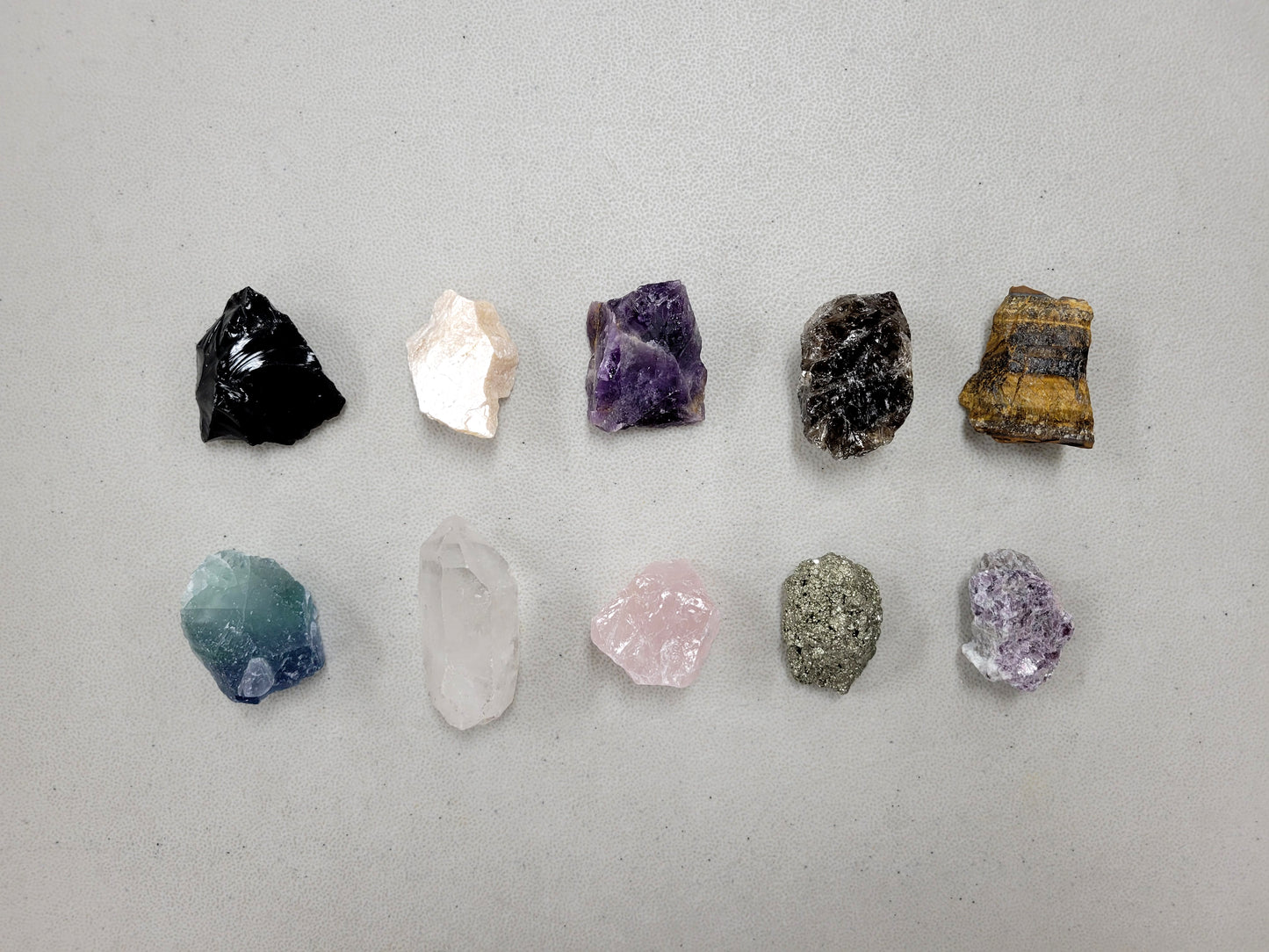10 Piece Raw Healing Crystals Starter Set