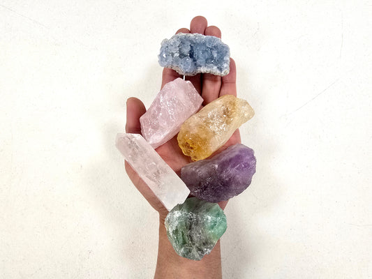 6 Pieces Jumbo Crystals Healing Gift Set