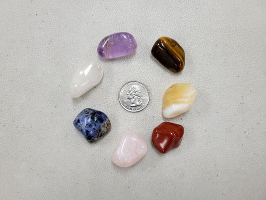 7 CHAKRA CRYSTAL Tumbled Set