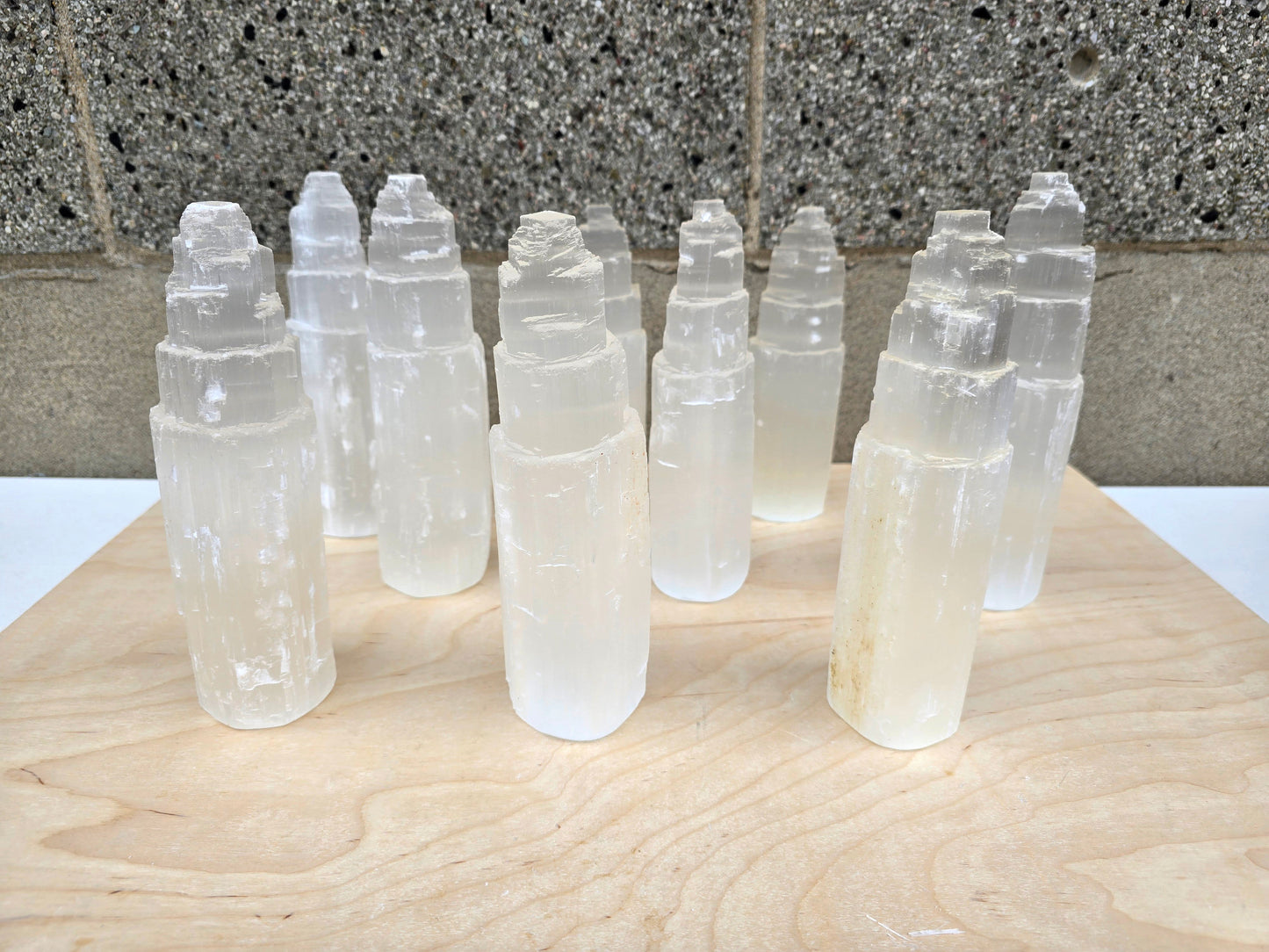 8 INCH Jumbo Selenite Crystal Skyscraper Tower