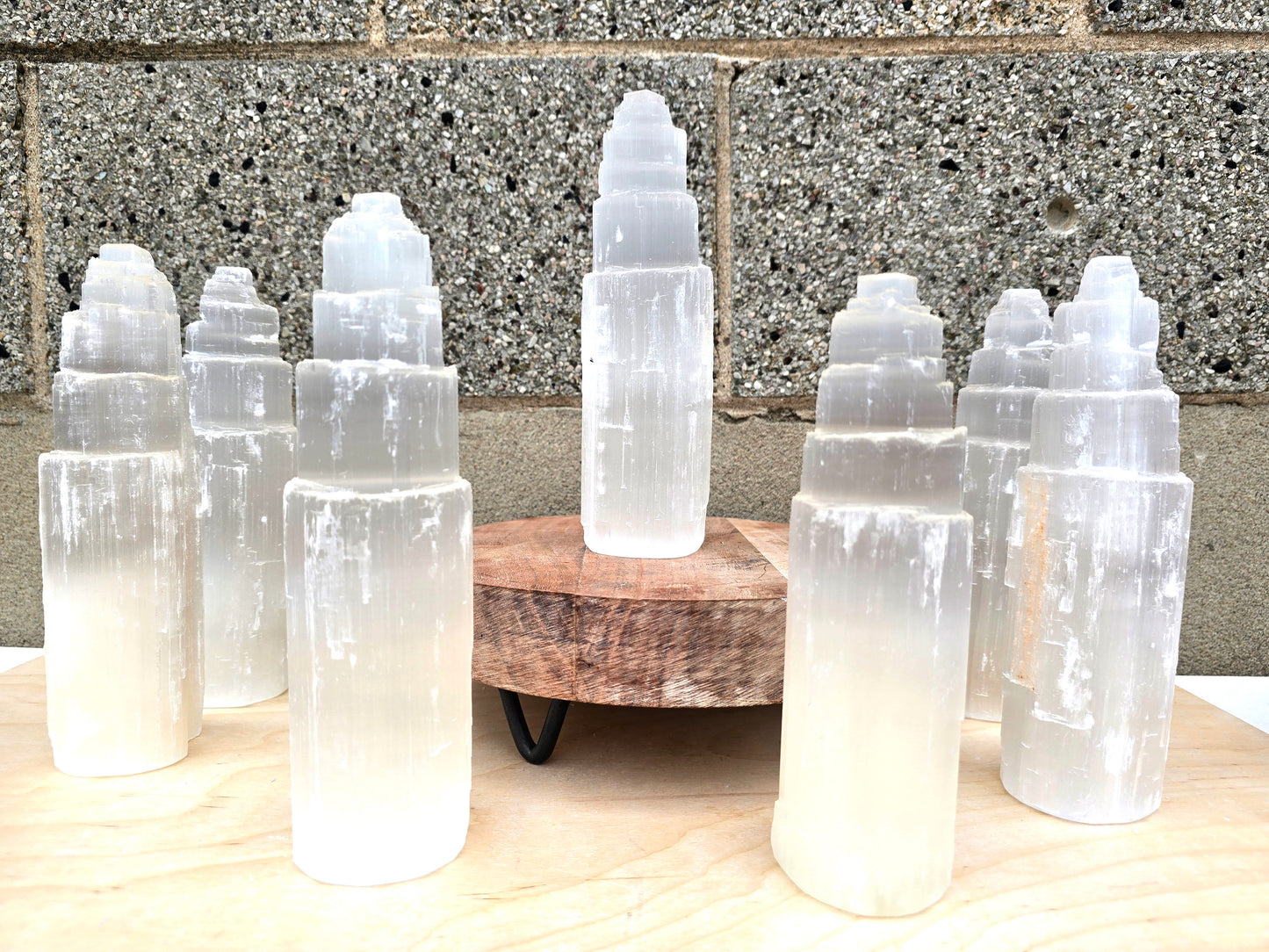 8 INCH Jumbo Selenite Crystal Skyscraper Tower