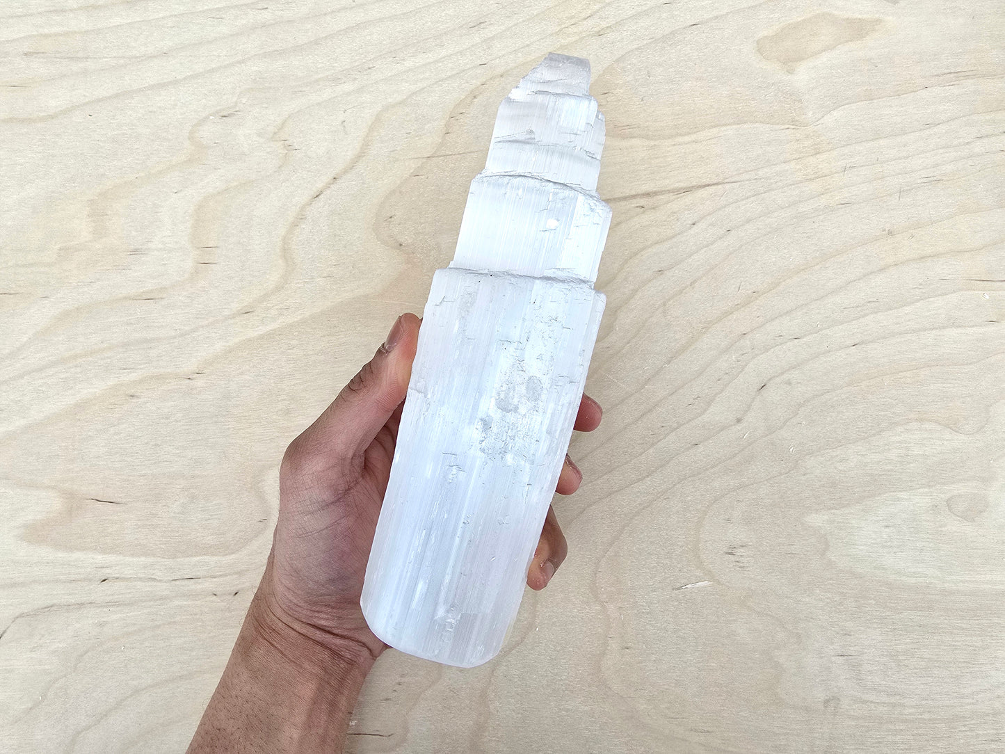 8 INCH Jumbo Selenite Crystal Skyscraper Tower