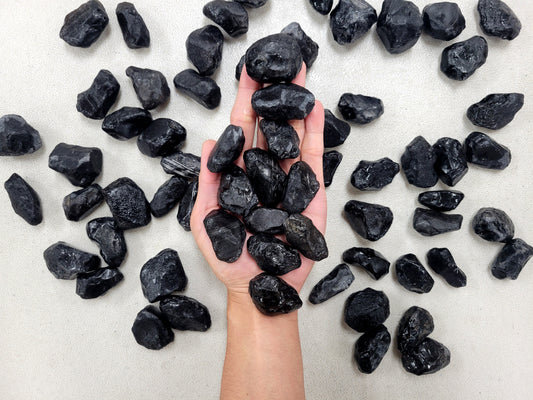 Raw Apache Tears Crystal Stones Medium Chunks 1" to 2"