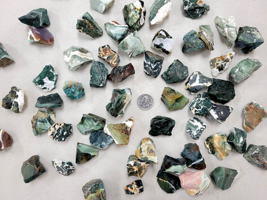 Indian Turquoise AKA Green Sardonyx Bulk Rough Crystals