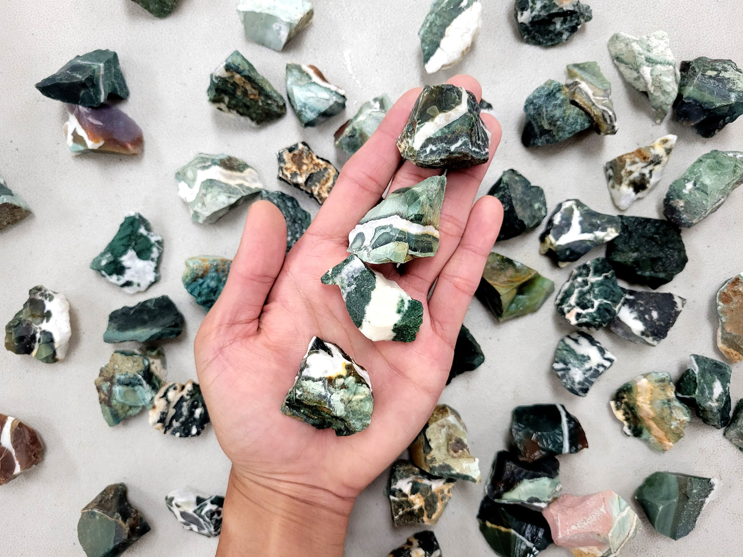 Indian Turquoise AKA Green Sardonyx Bulk Rough Crystals