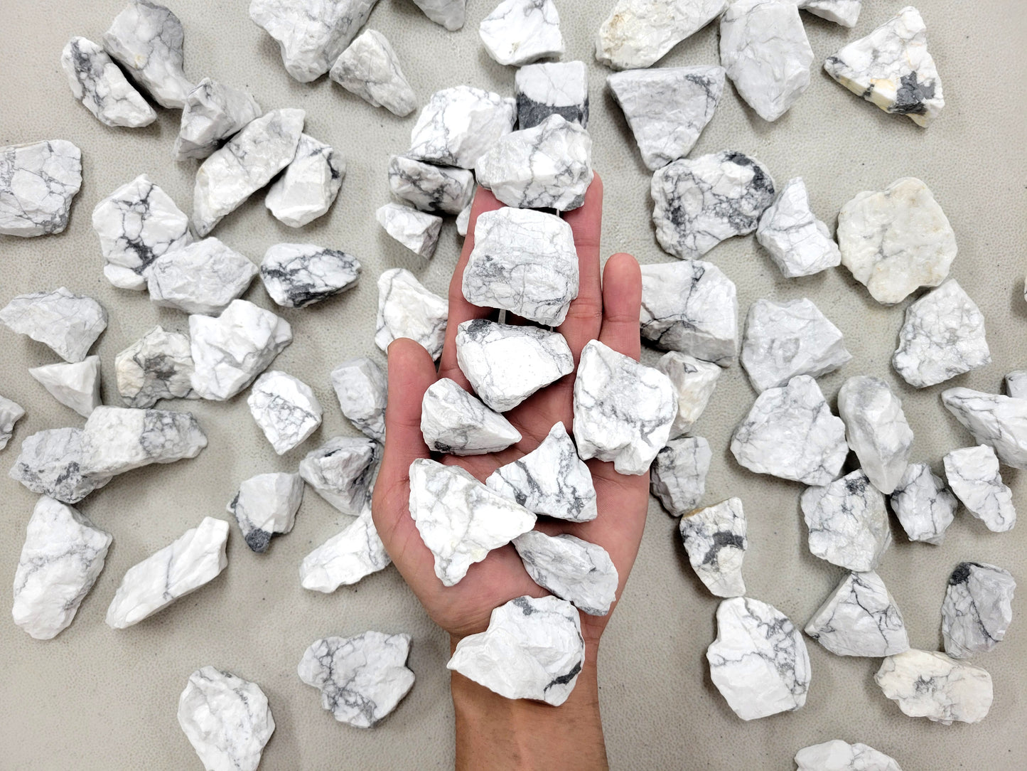 Howlite Crystals Raw Rough Stones Bulk
