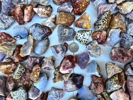Bulk Rough Crystal Mix from Mexico Natural Raw Stones for Crafts, Tumbling, Wire Wrapping, Display, and Collecting