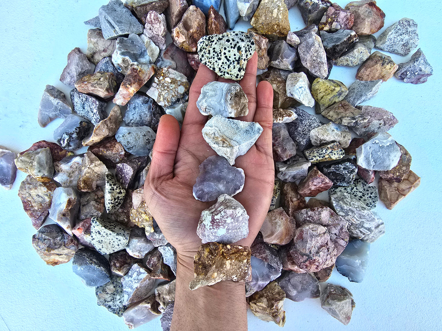 Bulk Rough Crystal Mix from Mexico Natural Raw Stones for Crafts, Tumbling, Wire Wrapping, Display, and Collecting