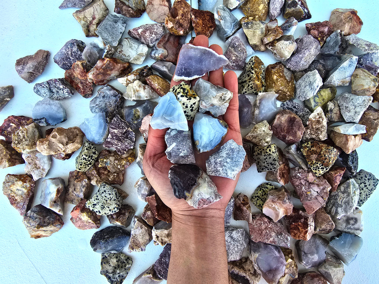 Bulk Rough Crystal Mix from Mexico Natural Raw Stones for Crafts, Tumbling, Wire Wrapping, Display, and Collecting