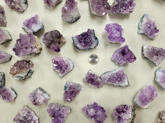 Mini Amethyst Clusters From Brazil