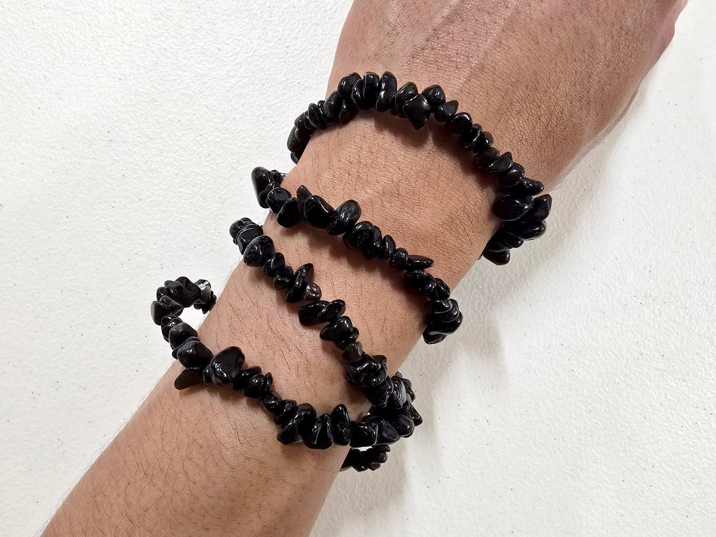 Black Obsidian Drilled Crystal Beads