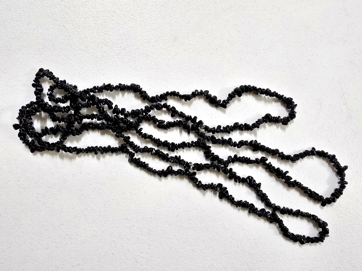 Black Obsidian Drilled Crystal Beads