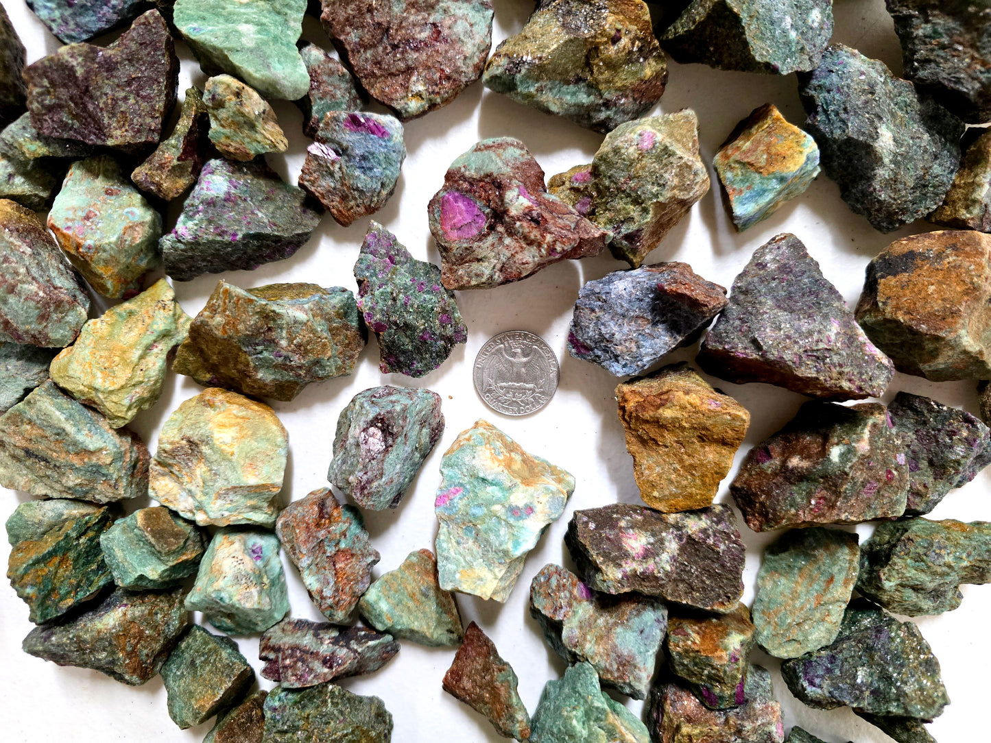Ruby Zoisite Raw Rough Crystal Stones Bulk from Tanzania