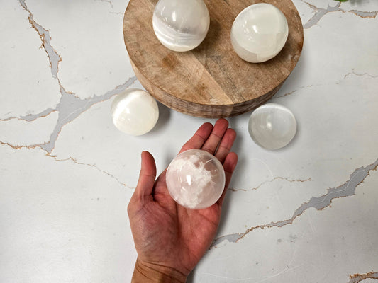 Selenite Crystal Sphere
