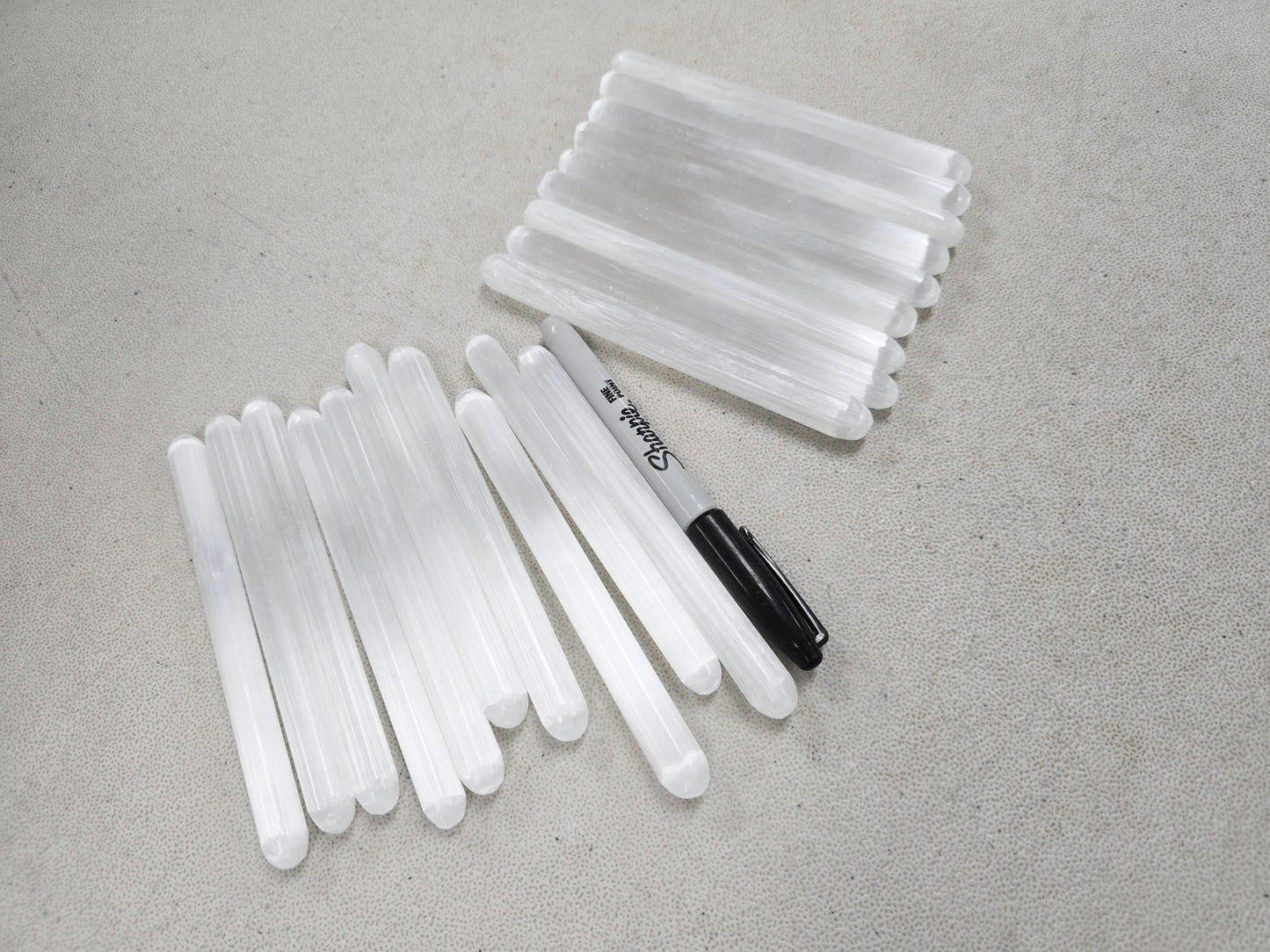 Thin Selenite Crystal Massage Wand