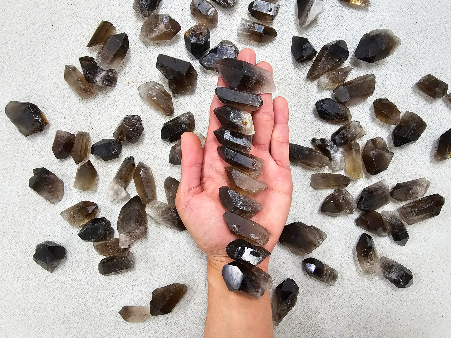 Smoky Quartz Points Bulk