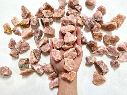 Strawberry Calcite Crystals Raw Rough Stones from Madagascar