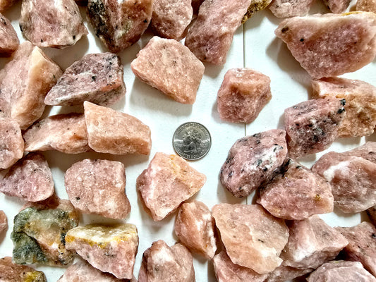 Strawberry Calcite Crystals Raw Rough Stones from Madagascar