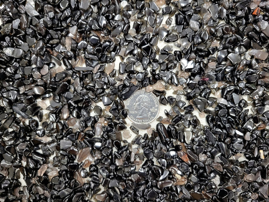 Tumbled Black Obsidian Crystal Chips
