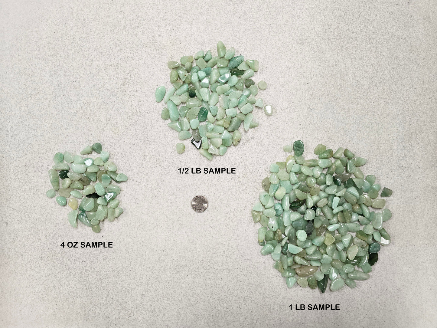 Mini Tumbled Green Quartz Crystals from South Africa