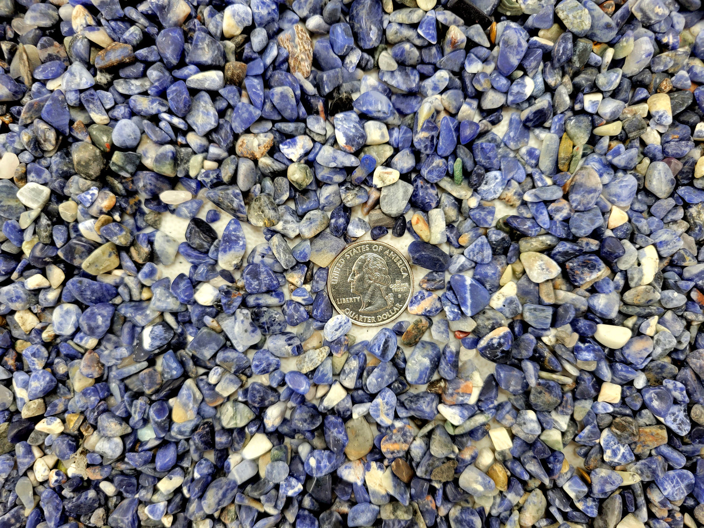 Tumbled Sodalite Crystal Chips Bulk