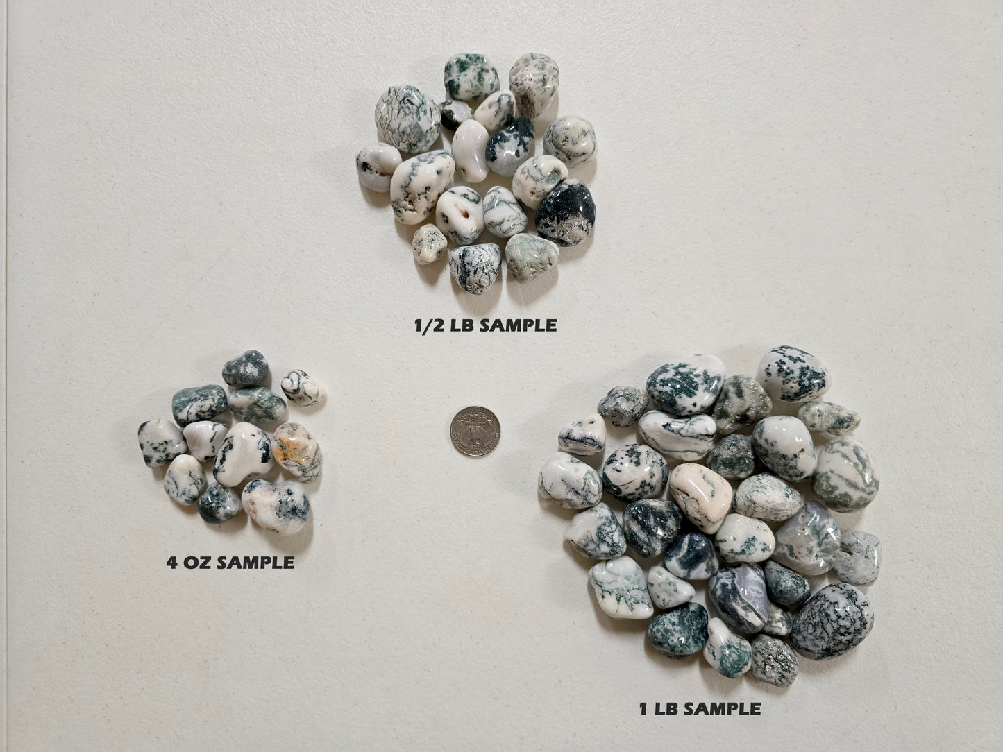 Tumbled Tree Agate Crystal Stones Bulk