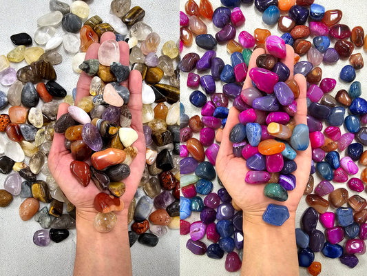Tumbled Stones Mix - Natural & Dyed