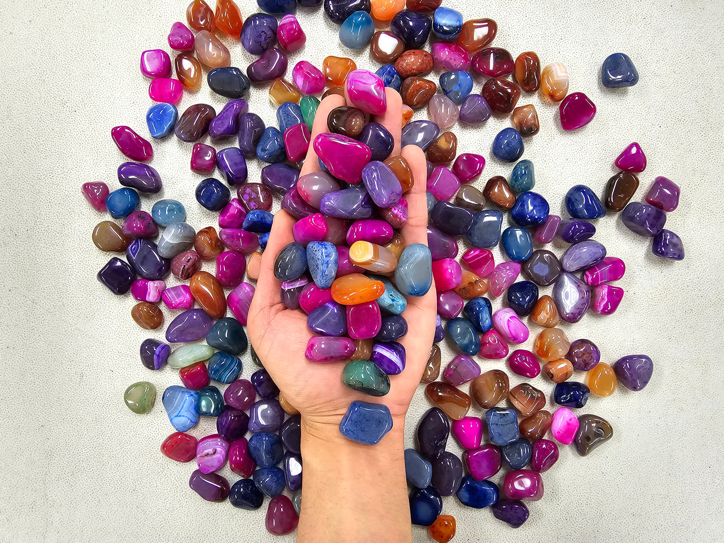 Tumbled Stones Mix - Natural & Dyed