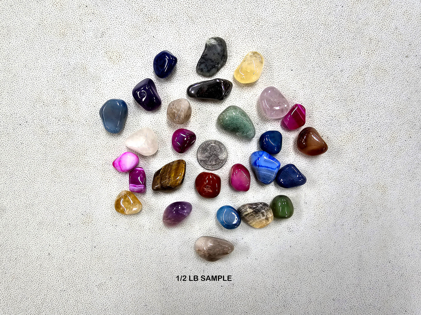 Tumbled Stones Mix - Natural & Dyed