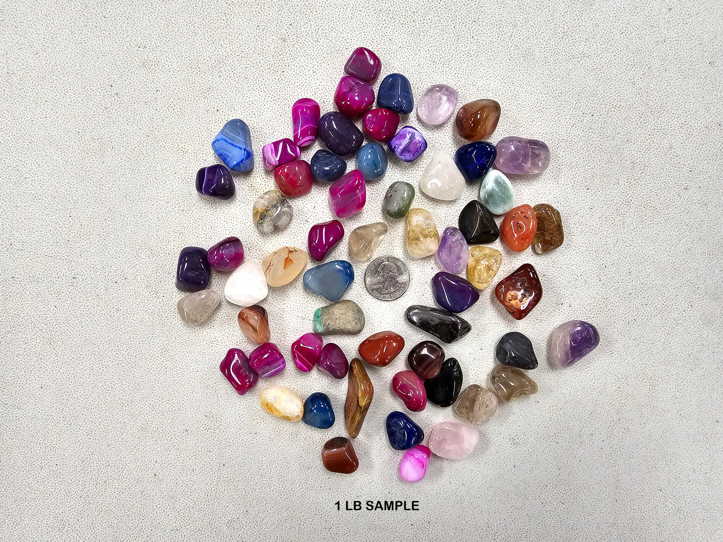 Tumbled Stones Mix - Natural & Dyed