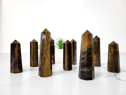 Tiger's Eye Crystal Obelisk Tower Point