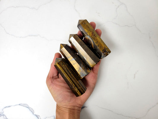 Tiger's Eye Crystal Obelisk Tower Point