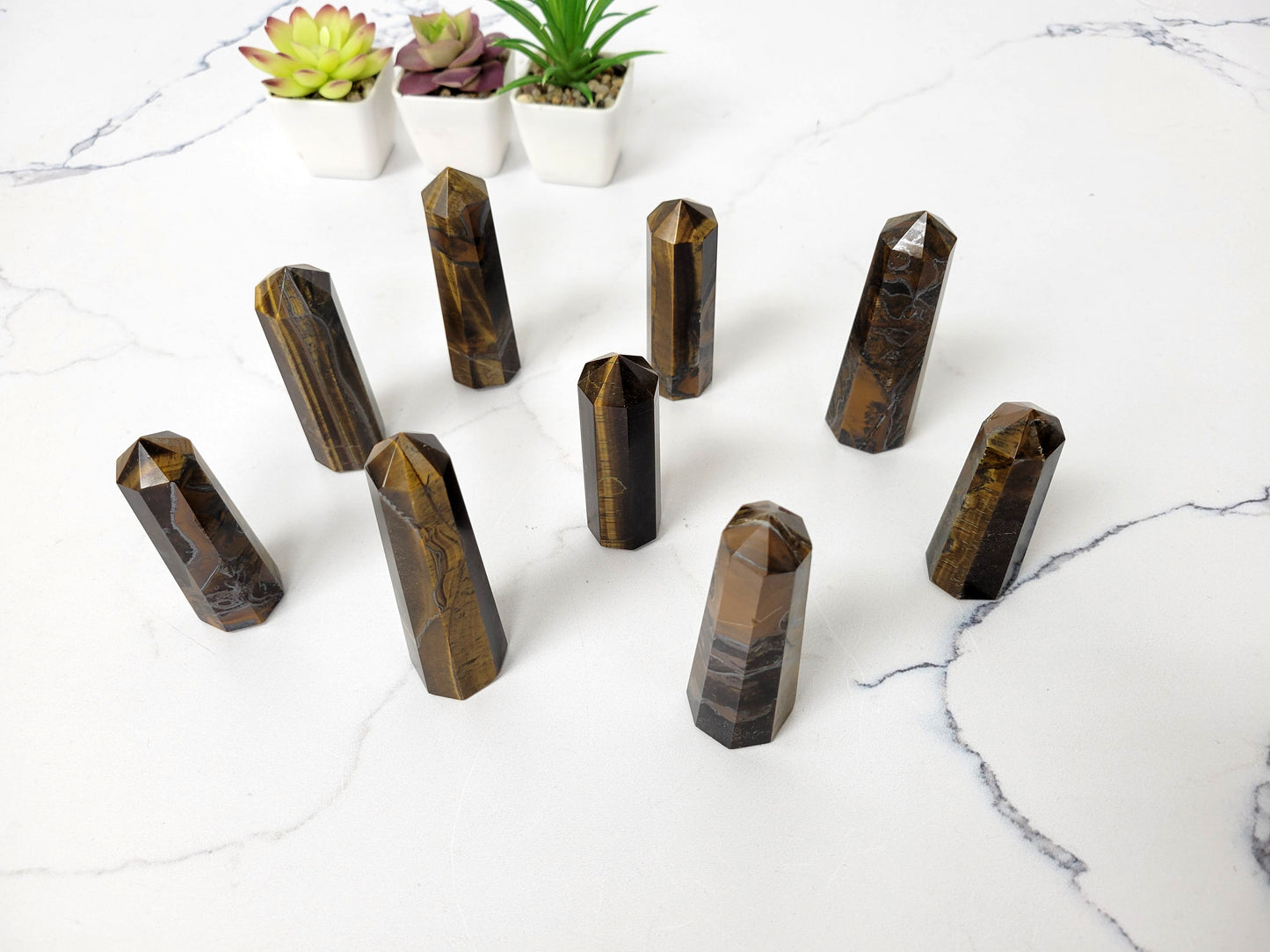 Tiger's Eye Crystal Obelisk Tower Point