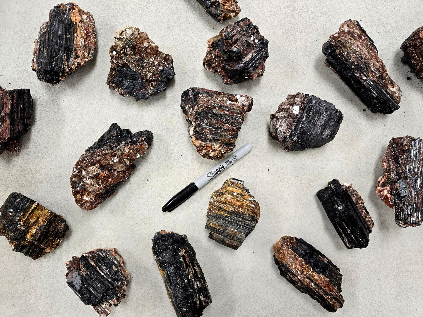 Black Tourmaline Crystal with Mica Inclusions