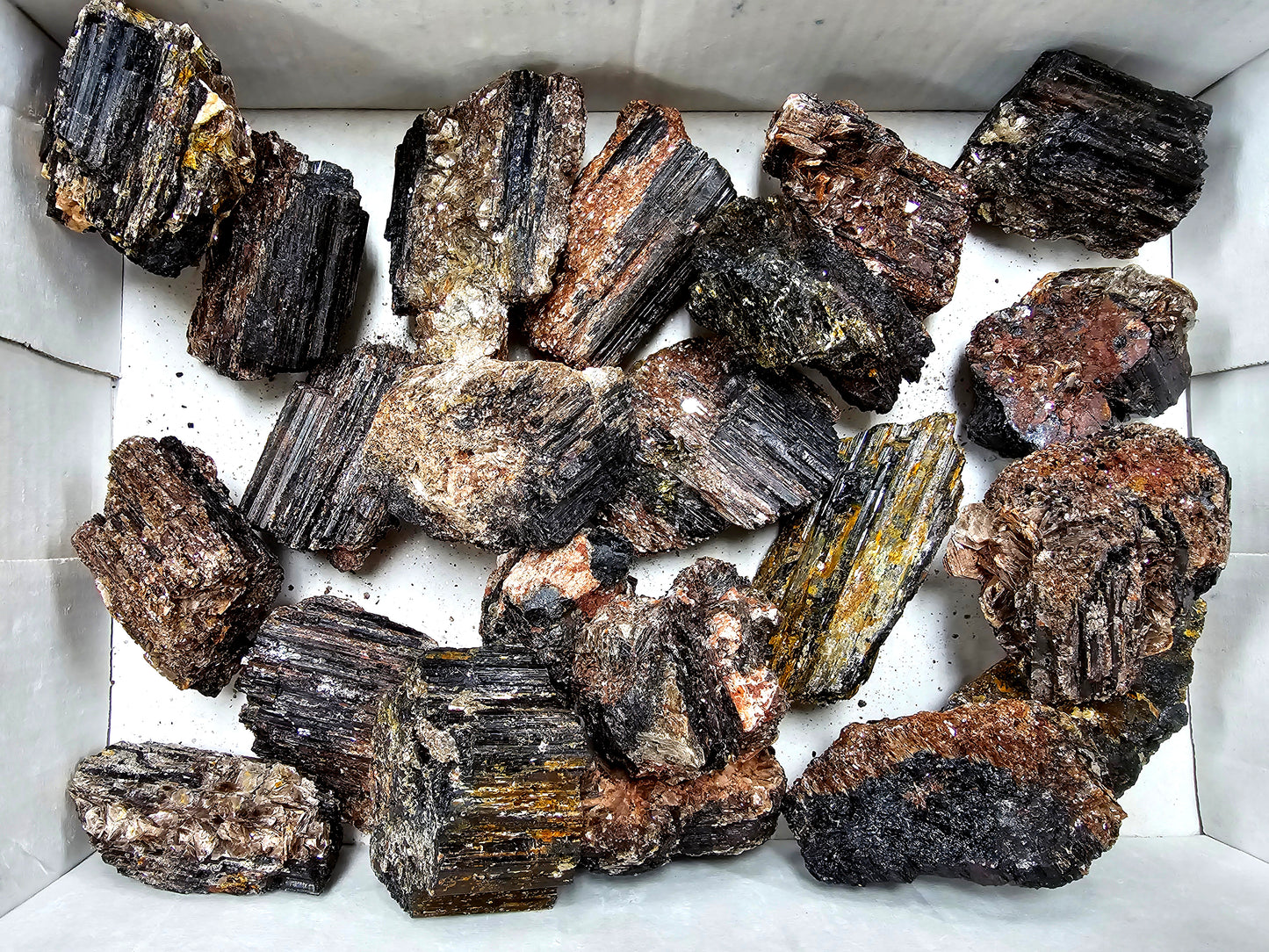 Black Tourmaline Crystal with Mica Inclusions