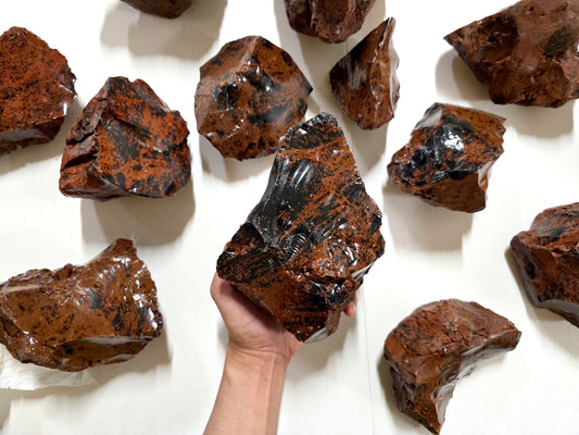 JUMBO Mahogany Obsidian Crystal Raw Stone Chunk