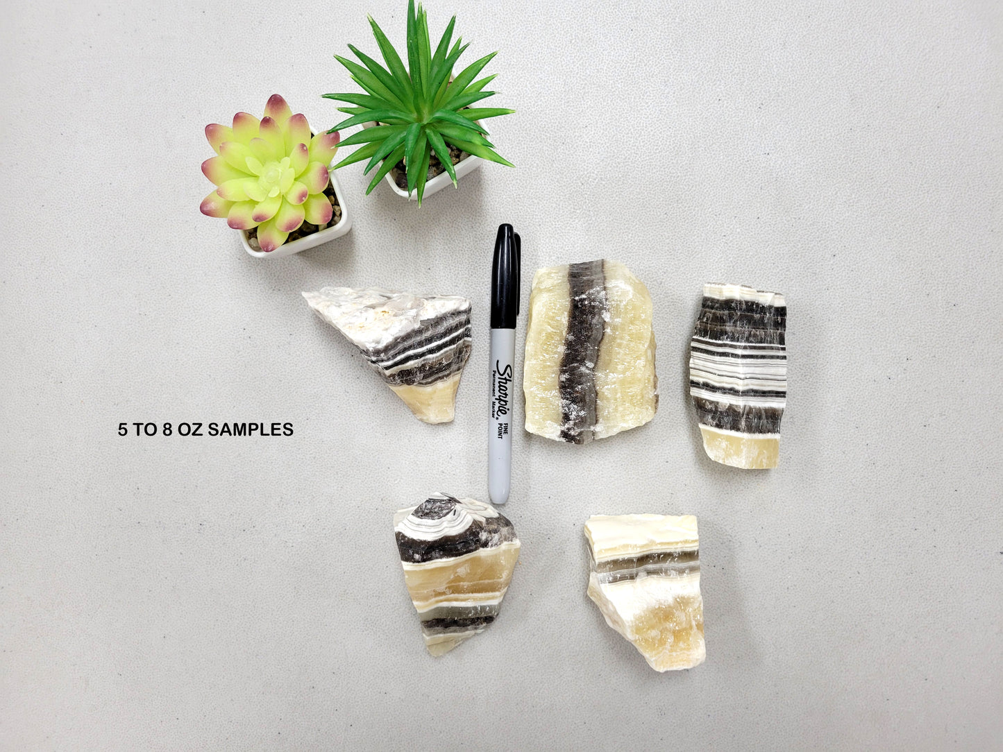 Large Zebra Calcite Crystal Slabs from Mexico