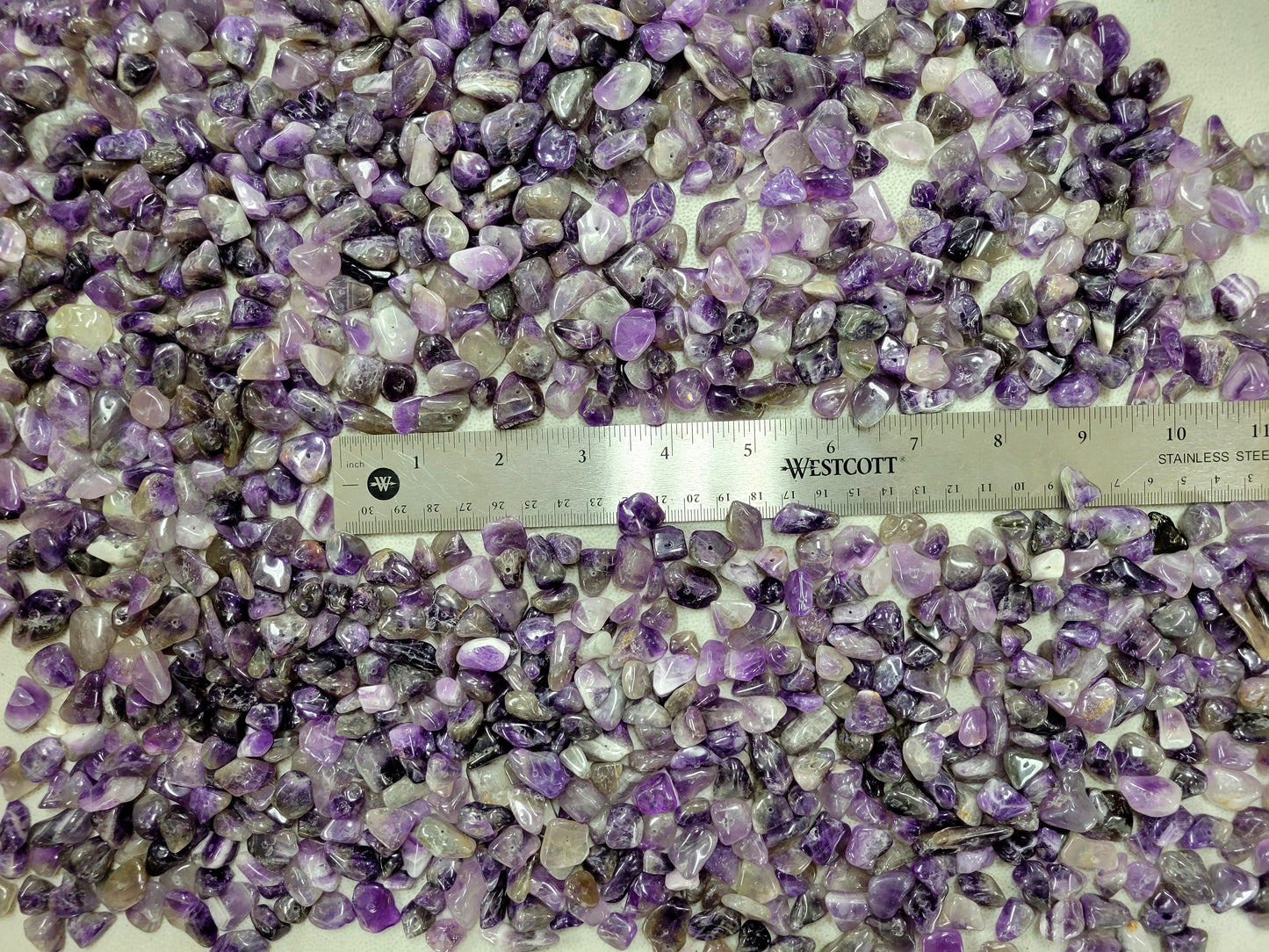 Drilled Tumbled Amethyst Chips