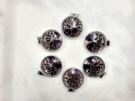 Amethyst Tree of Life Pendant