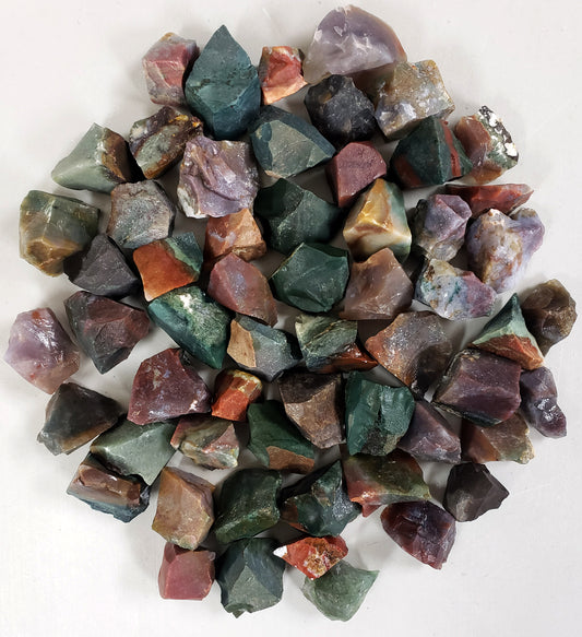 Raw Bloodstone Crystals from India - Bulk Rough Stones