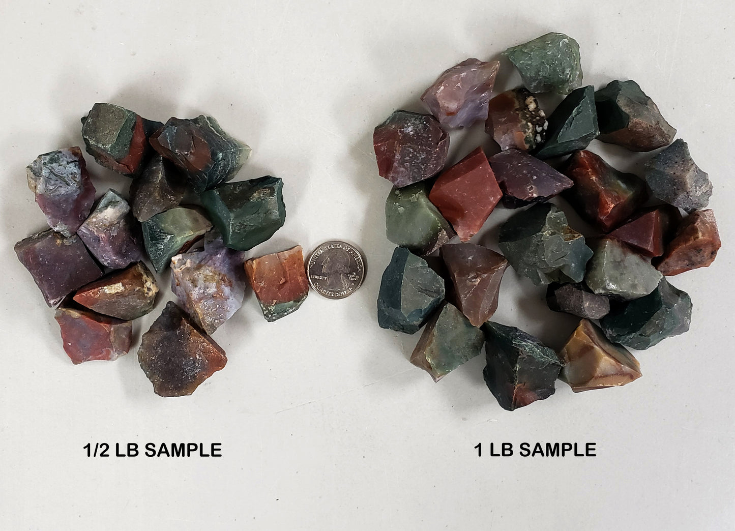 Raw Bloodstone Crystals from India - Bulk Rough Stones