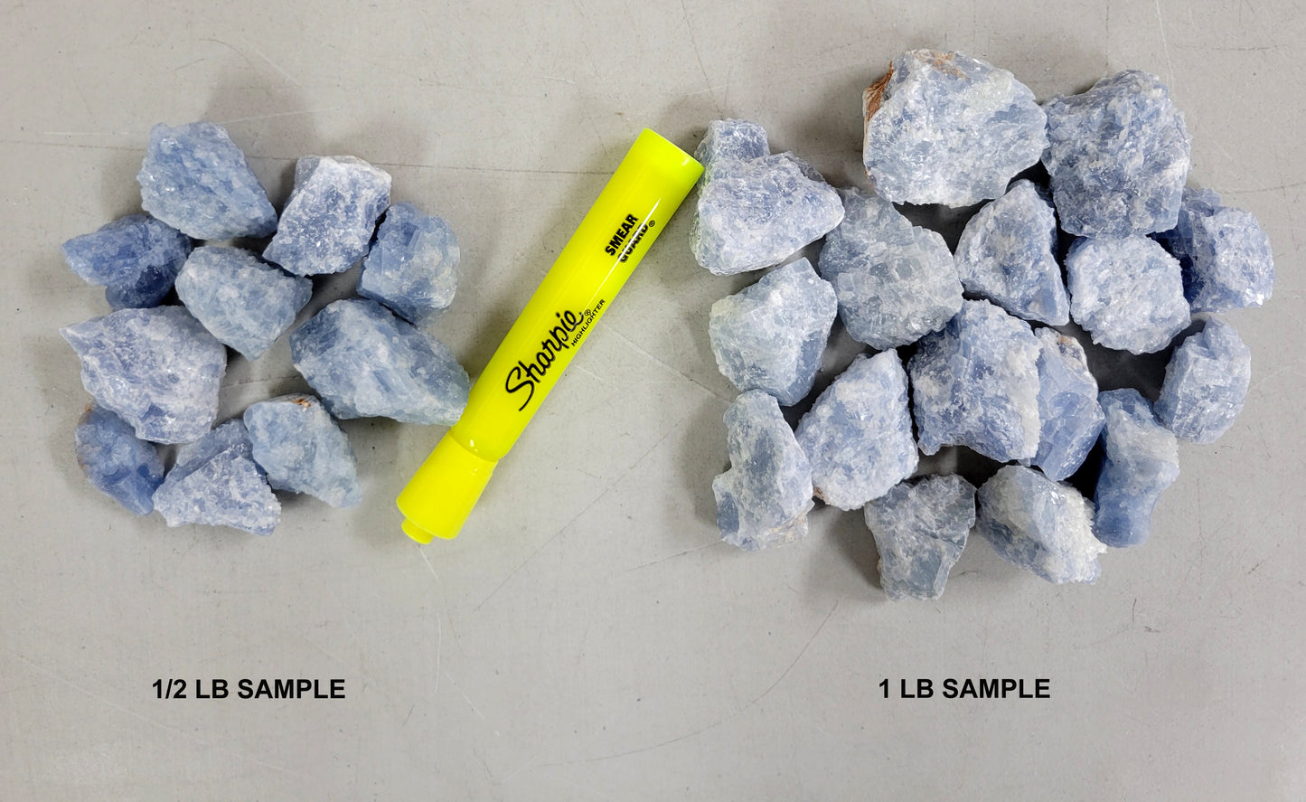 Blue Calcite Rough Stones Bulk