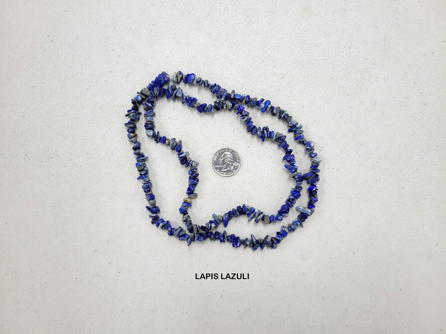 Natural Drilled Crystal Stone Chips - 34" Strand