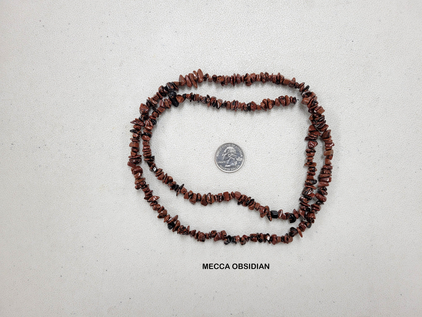 Natural Drilled Crystal Stone Chips - 34" Strand