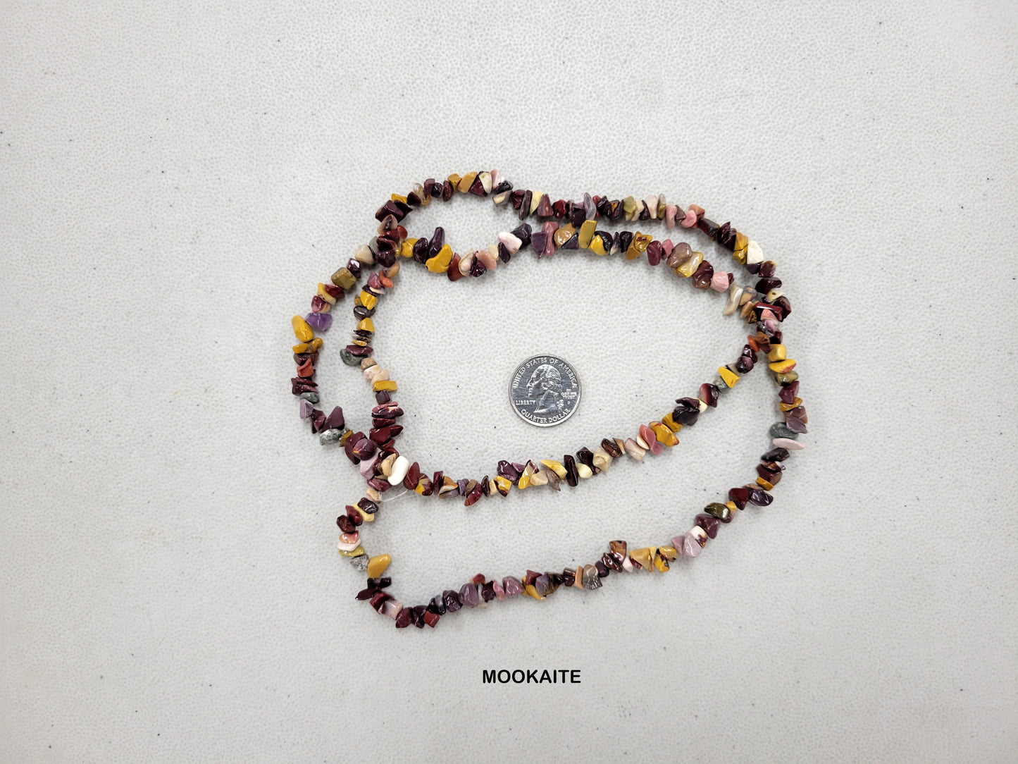 Natural Drilled Crystal Stone Chips - 34" Strand