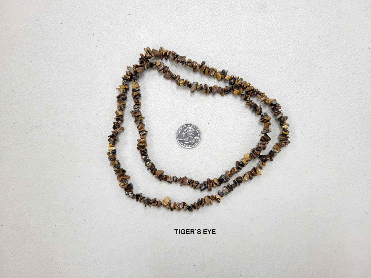 Natural Drilled Crystal Stone Chips - 34" Strand