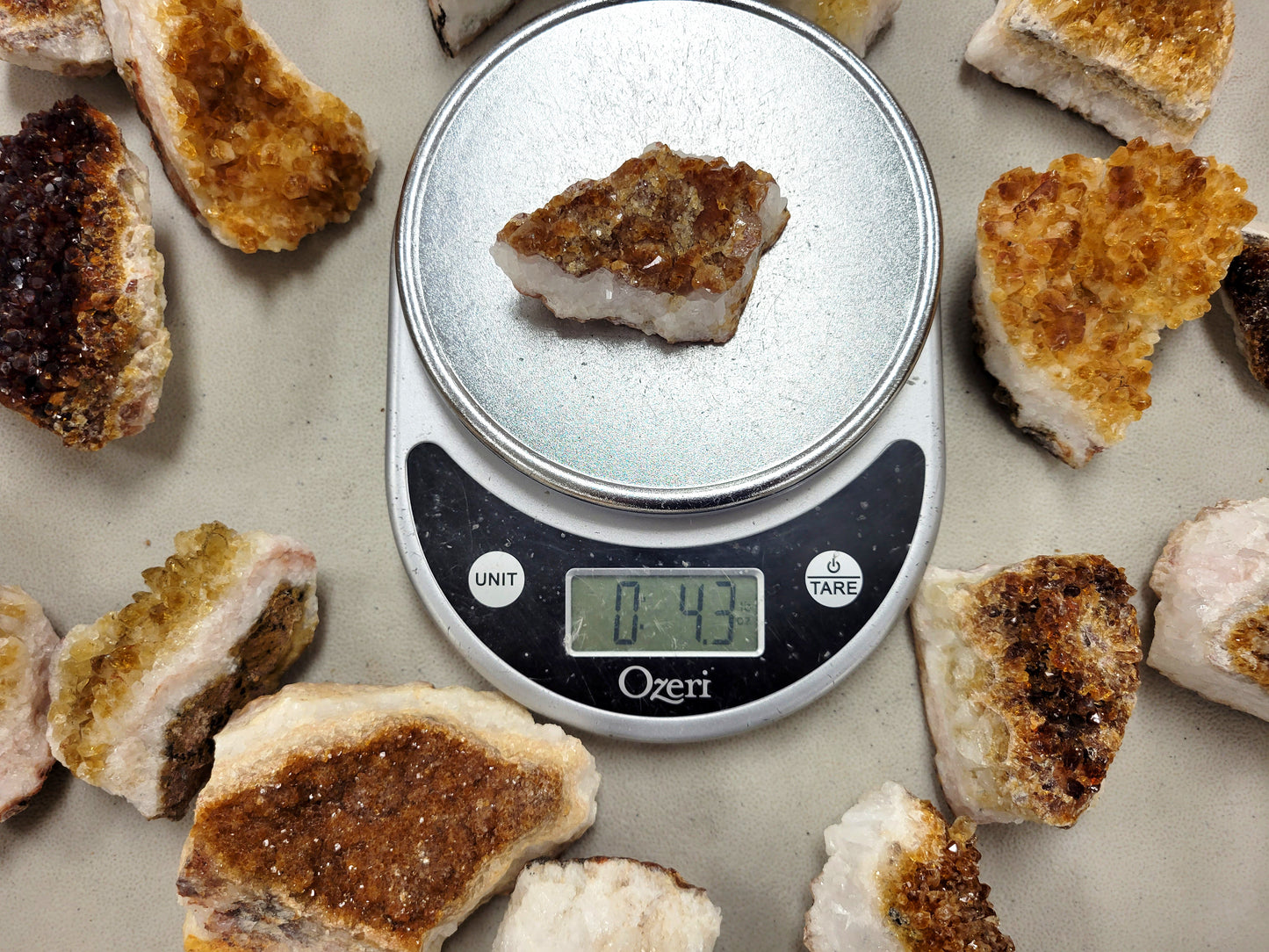 Citrine Crystal Clusters - Citrine Druzy Druze Geode