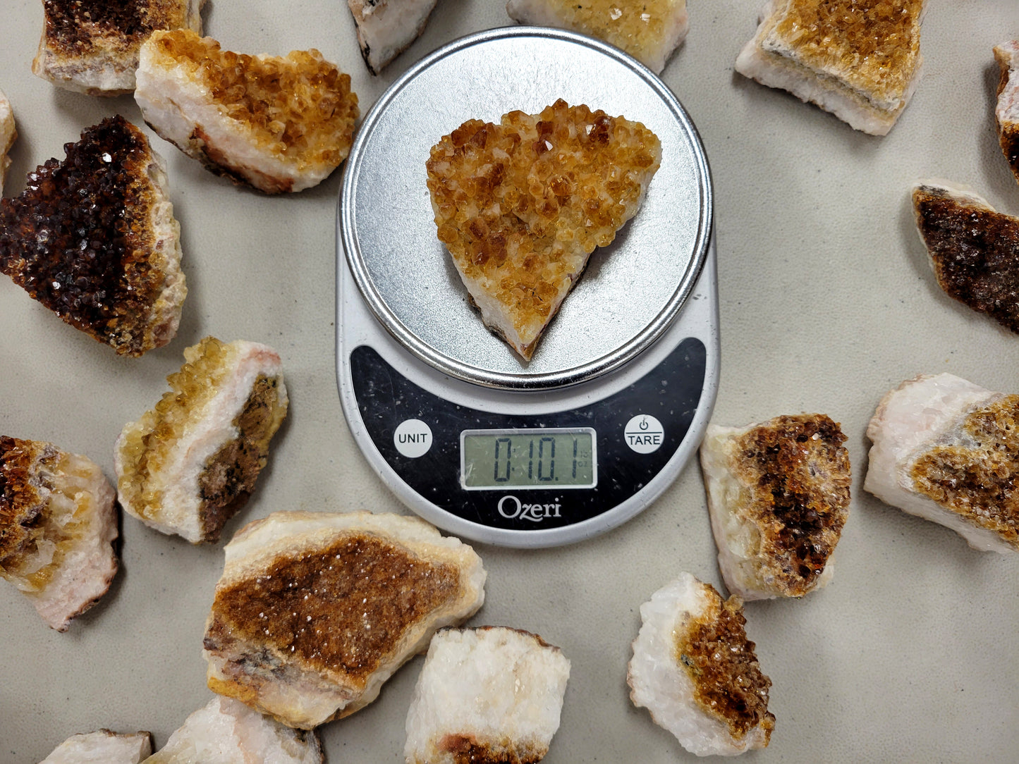 Citrine Crystal Clusters - Citrine Druzy Druze Geode