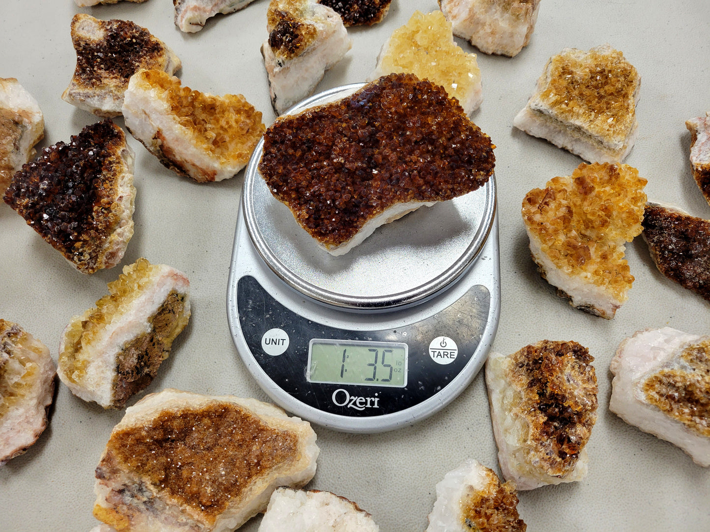 Citrine Crystal Clusters - Citrine Druzy Druze Geode