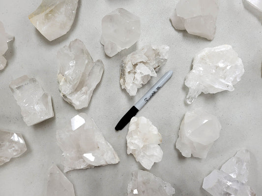 Large Clear Quartz Crystal Clusters From Brazil
